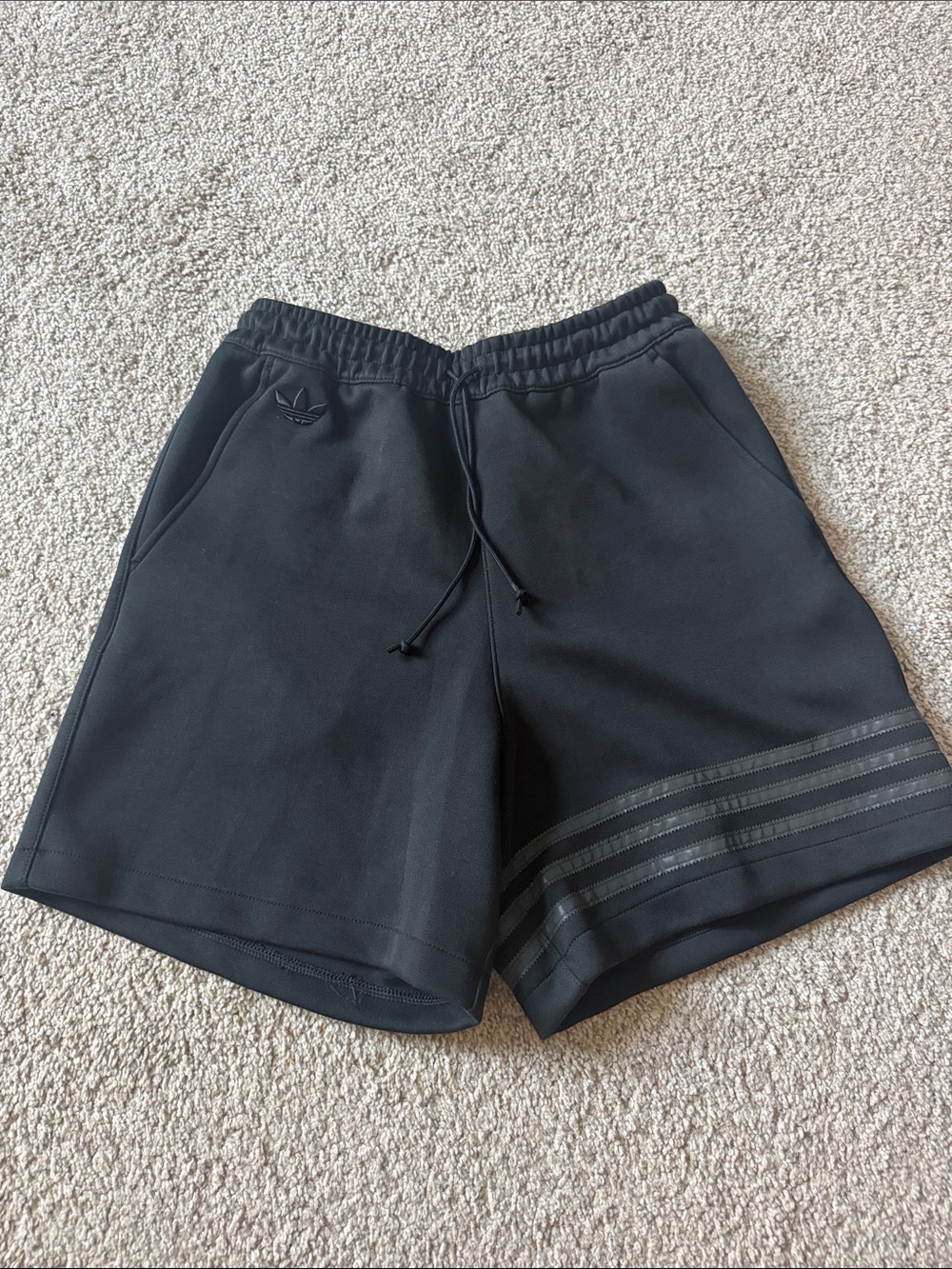 adidas Men’s Black Athletic Shorts with Subtle Stripe Accent